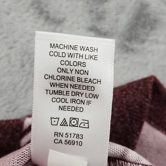 Maurices Top Womens XS Red White Felicity Windowpane Blouson Sleeve Stretch Knit - Picture 5 of 9